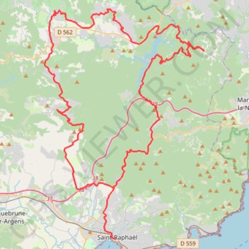 Trace GPS Fréjus - Villages Perchés, itinéraire, parcours