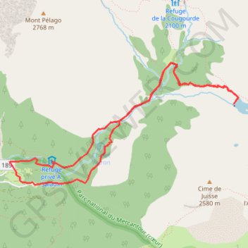Trace GPS Lac de Trècolpas, itinéraire, parcours