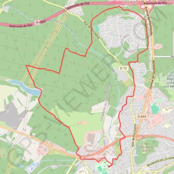 Trace GPS Autour de Saint Avold, itinéraire, parcours