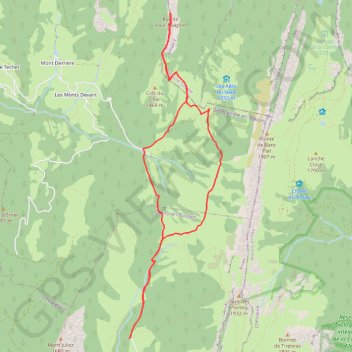 Trace GPS Bauges-Roc du Four Magnin, itinéraire, parcours