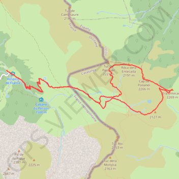 Trace GPS Pic d'Entecade, itinéraire, parcours