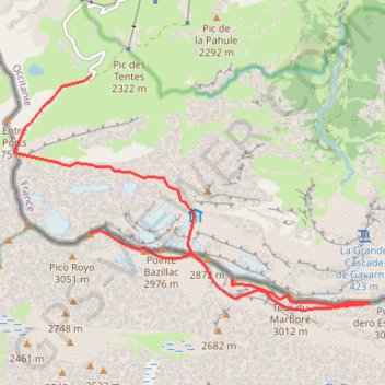 Trace GPS Casque, Tour et Taillon depuis le col des Tentes, itinéraire, parcours