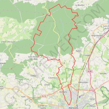 Trace GPS Croix de Médavy, Signal d'Écouves et Croix Madame, itinéraire, parcours