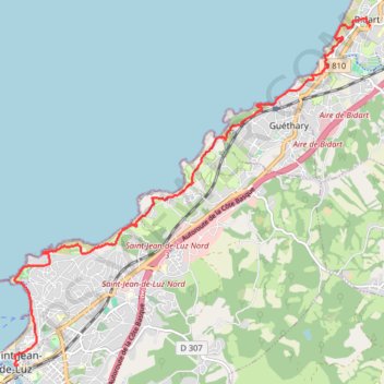 Trace GPS Bidart - Saint Jean de Luz, itinéraire, parcours