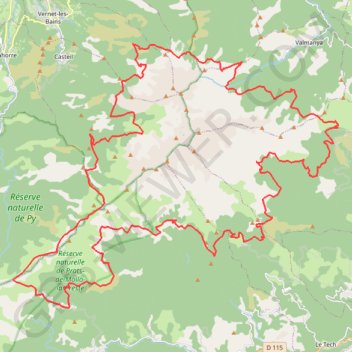 Trace GPS [Itinéraire] Tour du Canigó # GRP, itinéraire, parcours
