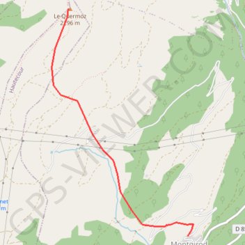 Trace GPS Sentier du Quermoz, itinéraire, parcours