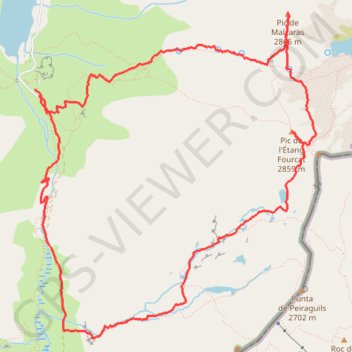 Trace GPS Pic de l'Étang Fourcat, itinéraire, parcours