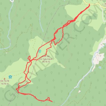 Trace GPS Ski Rando - Le Taulat - Roc de la Courgue, itinéraire, parcours
