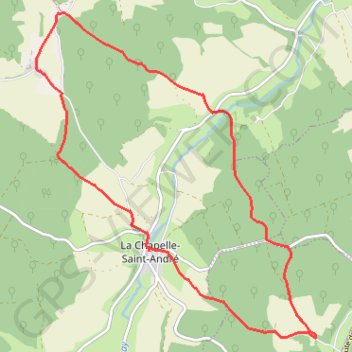 Trace GPS Circuit des Lavoirs - La Chapelle-Saint-André, itinéraire, parcours