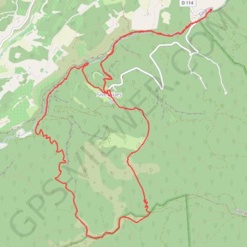 Trace GPS L'Aigues Brun de BUOUX au sommet de l'Eyrette, itinéraire, parcours