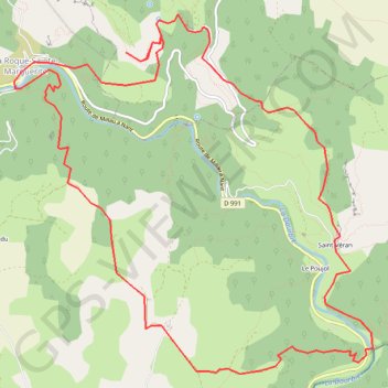 Trace GPS Boucle de La Roque-Sainte-Marguerite, itinéraire, parcours