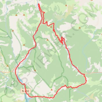 Trace GPS Verdon et Vaïre - Alpes de Haute-Provence, itinéraire, parcours