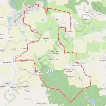 Trace GPS Circuit du Chêne au Loup - La Chapelle-Bouëxic, itinéraire, parcours