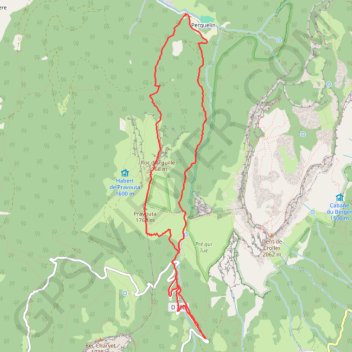 Trace GPS Combe du Giclard (Chartreuse), itinéraire, parcours
