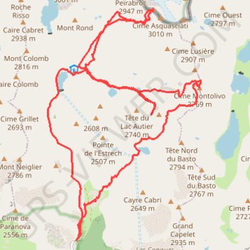 Trace GPS Mont clapier, itinéraire, parcours