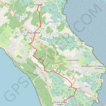 Trace GPS 37B Rue des Anciennes Salines (Le Grand-Village-Plage) - Route des Huîtres (Dolus-d'Oléron), itinéraire, parcours