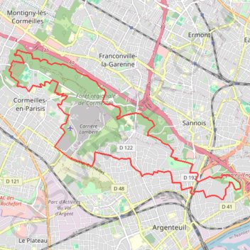 Trace GPS BUTTES DU PARISIS, itinéraire, parcours