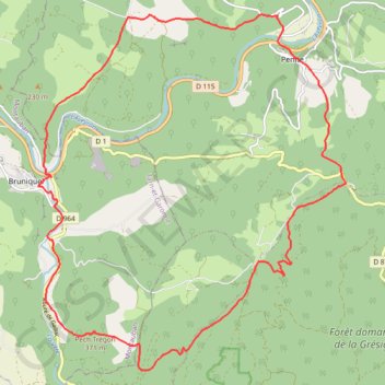 Trace GPS De Penne à Bruniquel par la grésigne, itinéraire, parcours