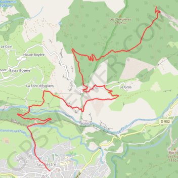 Trace GPS Queyras - Guillestre - Grand Coulet, itinéraire, parcours