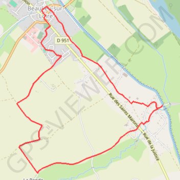 Trace GPS Du chemin des ruettes au coteau - Beaulieu-sur-Loire, itinéraire, parcours