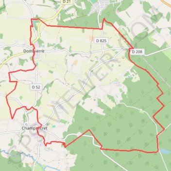 Trace GPS Les Écureuils du Domfrontais - Champsecret, itinéraire, parcours