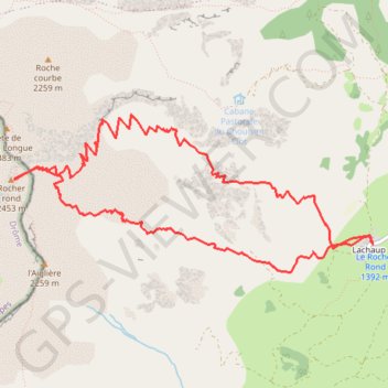 Trace GPS Rocher Rond par la crête de Costebelle (Devoluy), itinéraire, parcours