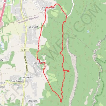 Trace GPS Drumettaz la montagne, itinéraire, parcours