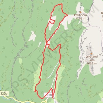 Trace GPS Rando des 3 cols - chartreuse, itinéraire, parcours