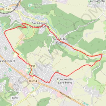 Trace GPS Randonnée autour de Franqueville, itinéraire, parcours