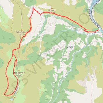 Trace GPS De la Nive à la Nivelle - Pic du Mondarrain, itinéraire, parcours