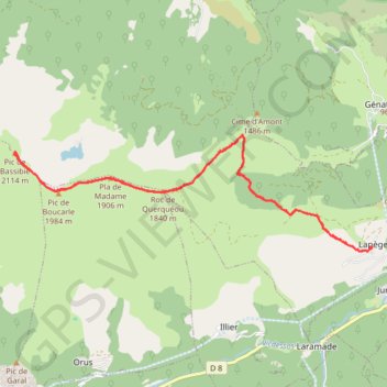 Trace GPS Pic de Bassibié, itinéraire, parcours