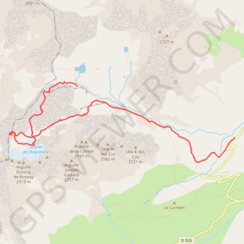 Trace GPS Crête de marmottane, itinéraire, parcours