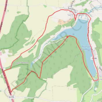 Trace GPS Saint Ciergues bois Chauvelin, itinéraire, parcours