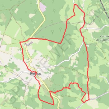 Trace GPS Au coeur du Causse de Gramat - 46 Reilhac, itinéraire, parcours