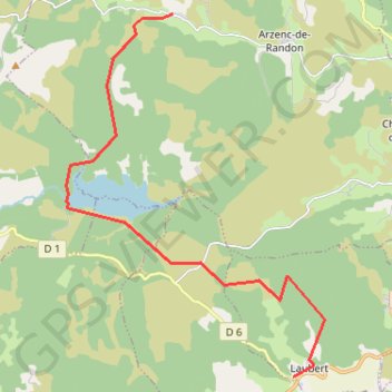 Trace GPS Traversée de la Margeride : étape de Laubert au Giraldès, itinéraire, parcours