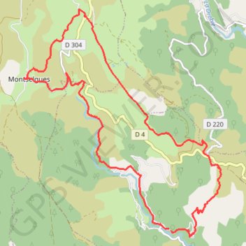 Trace GPS De Thines à Montselgues, itinéraire, parcours
