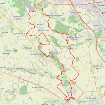 Trace GPS Rando Vélo Vert Marœuillois - Marœuil, itinéraire, parcours