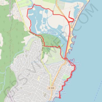 Trace GPS Saint-Aygulf, itinéraire, parcours