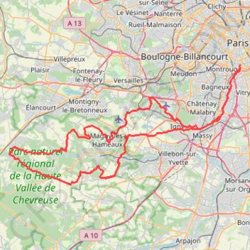Trace GPS La Longue Boucle, itinéraire, parcours