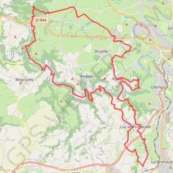 Trace GPS La rando du muguet - Druelle, itinéraire, parcours