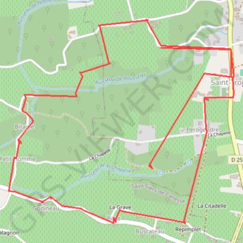 Trace GPS Boucle à Saint Trojan, itinéraire, parcours