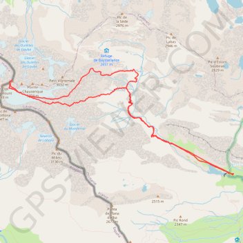 Trace GPS Vignemale par ossoue, itinéraire, parcours