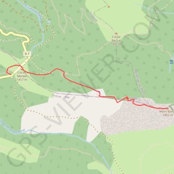 Trace GPS Mont barral, itinéraire, parcours