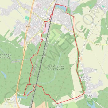 Trace GPS Boucle de autour du Perray-en-Yvelines (78), itinéraire, parcours