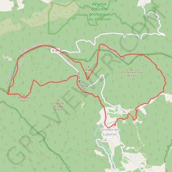 Trace GPS Le tour de la Groupatassière VITROLLES en Lubéron, itinéraire, parcours