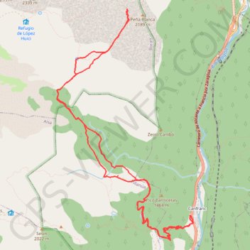 Trace GPS Gruta Helada de Lecherines (Mariano), itinéraire, parcours