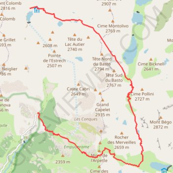 Trace GPS Lac de la Fous - Pont du Countet, itinéraire, parcours