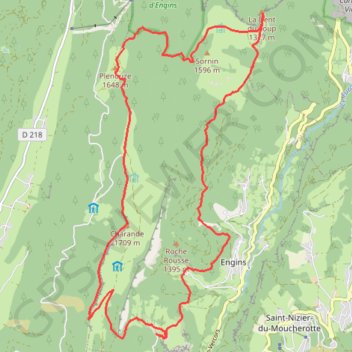 Trace GPS Crêtes de Charande - Plateau de Sornin, itinéraire, parcours