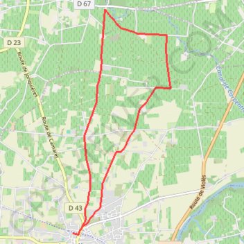 Trace GPS Balade de Jonquières à la Via Venaissia (Version courte), itinéraire, parcours