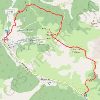 Trace GPS Crête de Gilly - randonnée pédestre, itinéraire, parcours